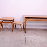 Pair of Scandinavian style stools by Vyčítal and Sedláček, Czechoslovakia, 1960s