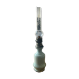 Lampe à pétrole électrifiée, bleu vert