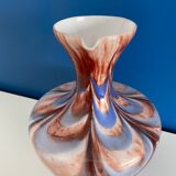 Opaline Florence pitcher vase in marble blue color