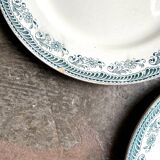 6 Salins flat plates in iron earth, “Moustiers” service