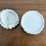 Vintage asparagus tableware sauce container, Italian majolica