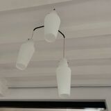 Pendant lamp 3 globes in opaline glass