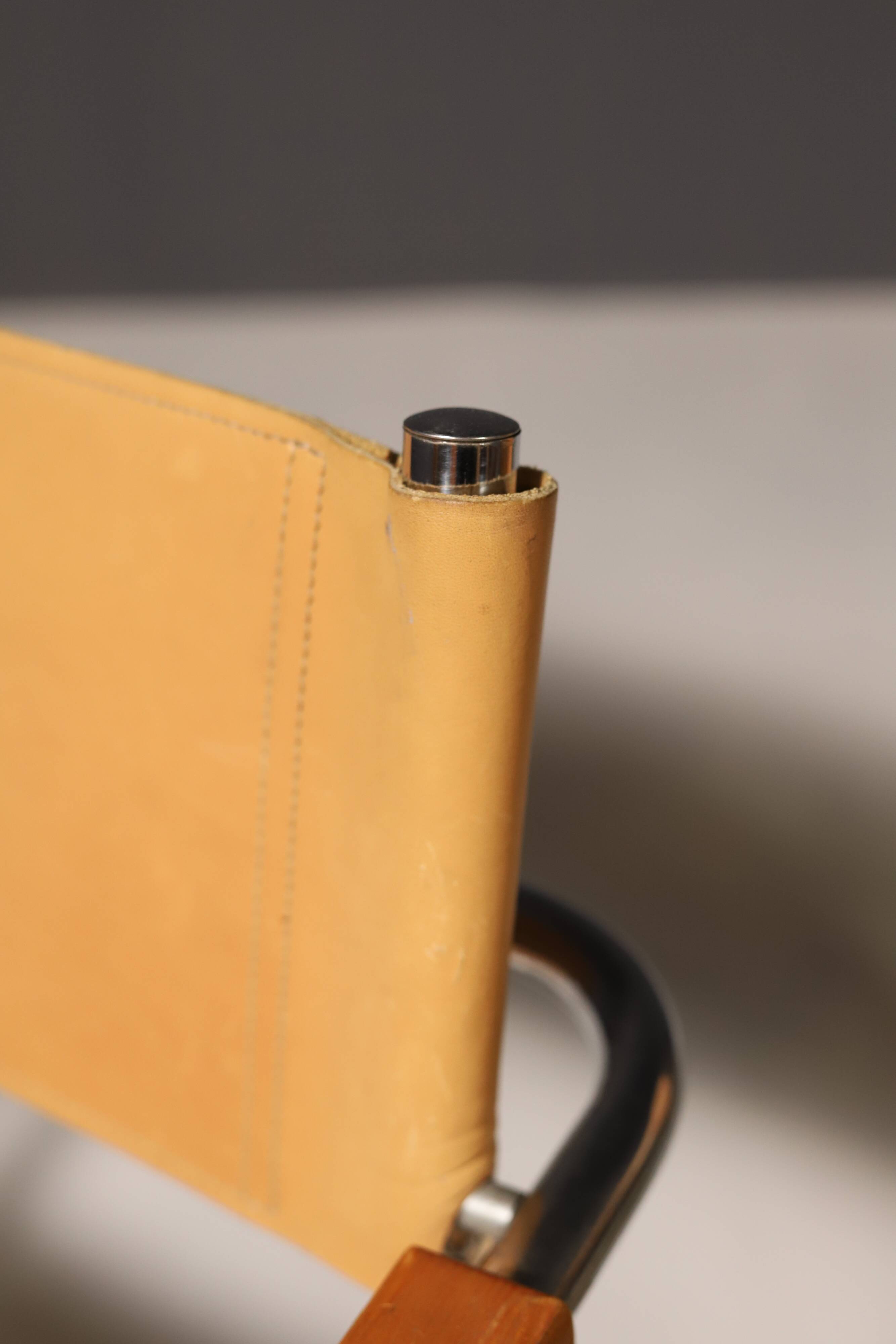 Pair of Cantilever Tubular Steel Armchairs MG5 Grassi style 1970´s