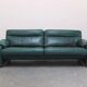 Green leather 3-seater 'DS-70' sofa by De Sede, 1980s