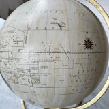 Globe earth 90s, brass spiral base