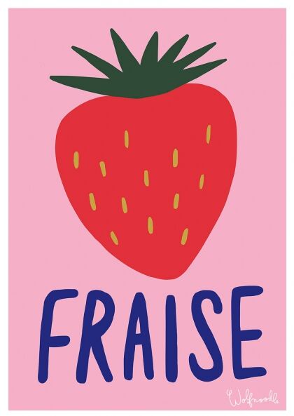 Kids Poster Strawberry - A3