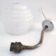 Art deco wall light clichy glass white brass porcelain