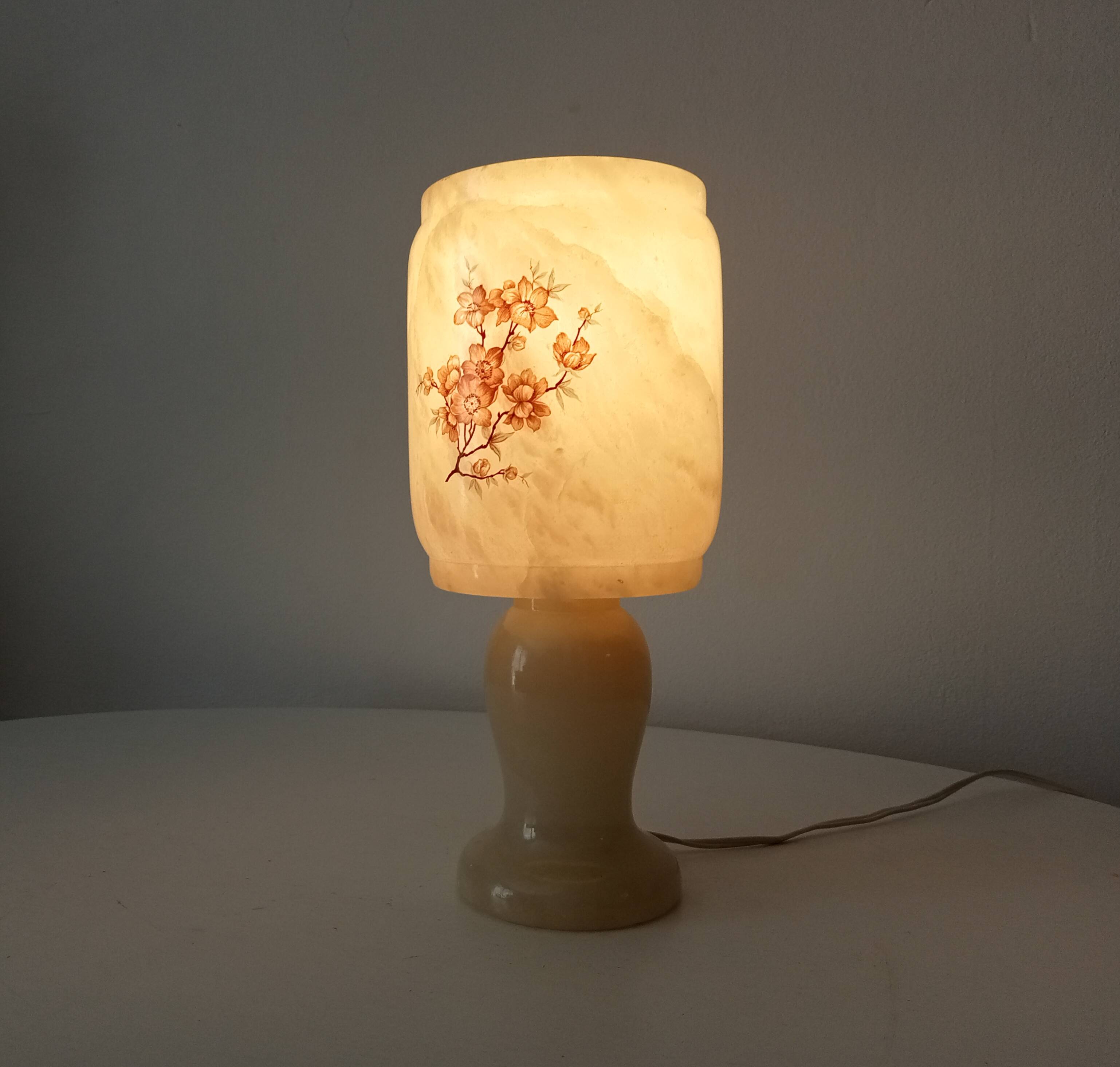Italian marble table lamp 60s/70s