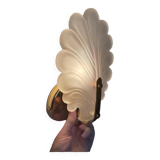 Art Deco shell leaf wall lamp