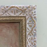 Huile sur toile suédoise vintage du milieu du siècle