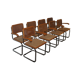 Lot 8 fauteuils Cesca B64 par Marcel Breuer