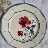 Old flat plates mismatched in earthenware