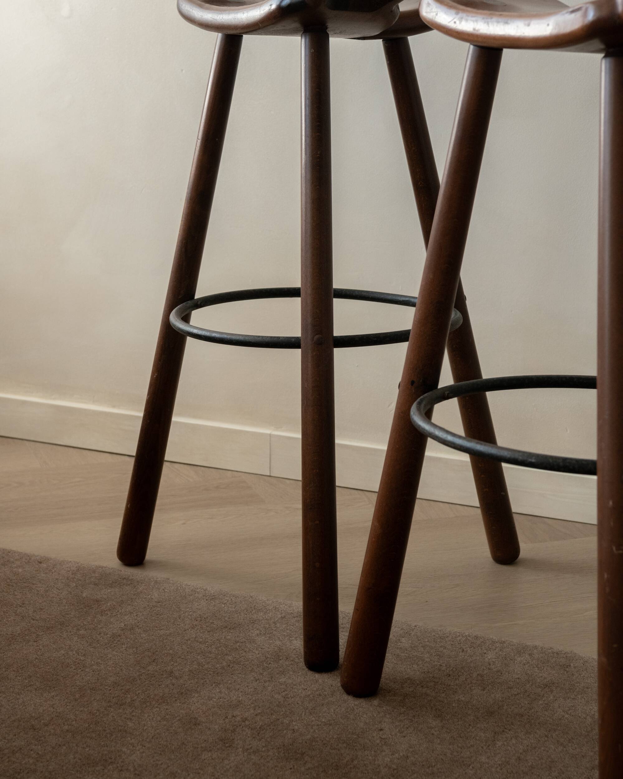 Vintage Spanish Brutalist Marbella Bar Stools by Confonorm, 1970s, Set of 3