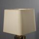 Philippe Cheverny large brass lamp with eglomisé glass, France 1970s