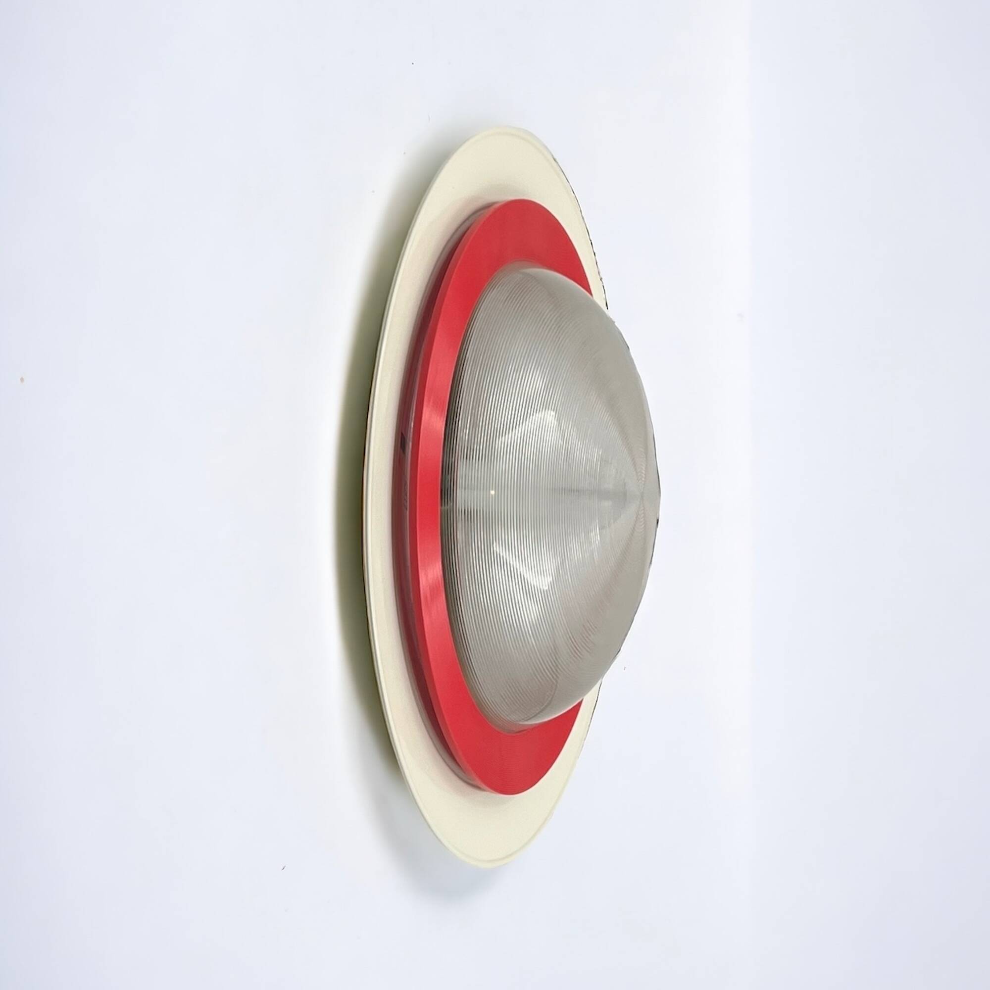 Luci Milano 'Sat 50' Flush Mount Lamp - Futuristic Design New Old Stock 80s