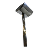 Modernist floor lamp in polished aluminum