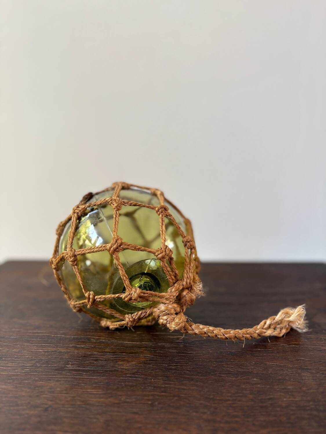 Vintage Bohemian Green Ball Antique Fishing Float