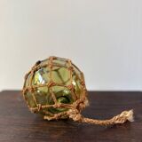 Vintage Bohemian Green Ball Antique Fishing Float