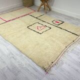 Handmade wool berber rug 290 x 184 cm