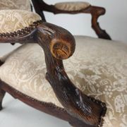 Ensemble de deux fauteuils de style Forêt-Noire par Horrix – 19e siècle