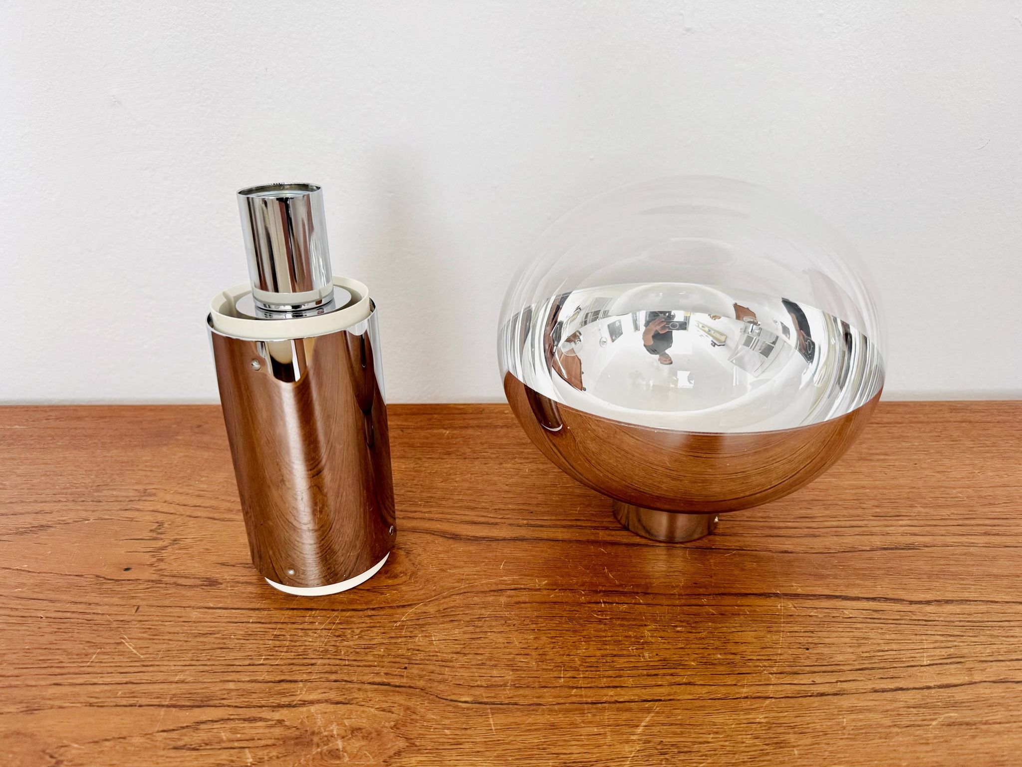 Set of 2 Large 1970s Modernist Flush Lamps by Motoko Ishii for Staff