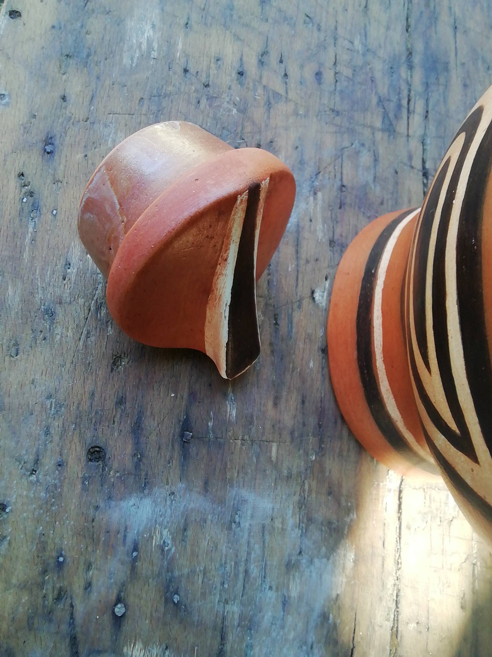 Terracotta jug, ceramic, email