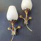 Pair of Art Deco wall sconces from the 1960s.
