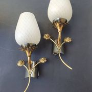 Pair of Art Deco wall sconces from the 1960s.