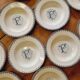 12 Luneville K&G soup plates, letter F