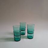 Ensemble de 6 verres en verre verts