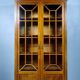 English library in mahogany and clear maple fillets circa 1900-1930