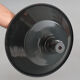 Industrial suspension in enamelled sheet anthracite gray 36cm size M 1960