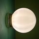 Vintage wall or ceiling light globe in white opaline.