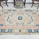 5x7 Peach & Blue Contemporary Vintage Rug, 154x226Cm SK22969