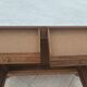 Antique walnut and white marble bathroom cabinet