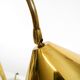 Large original brass table lamp with a conical shade, Mid-Century Modern