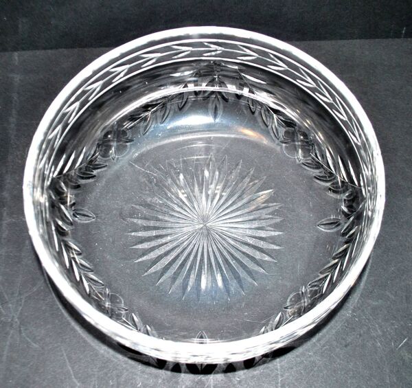 Saladier coupe en cristal de saint louis modèle guirlande de laurier 1930