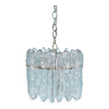 Orrefors Vintage Glass Suspension, Space Age lamp by Fagerlund