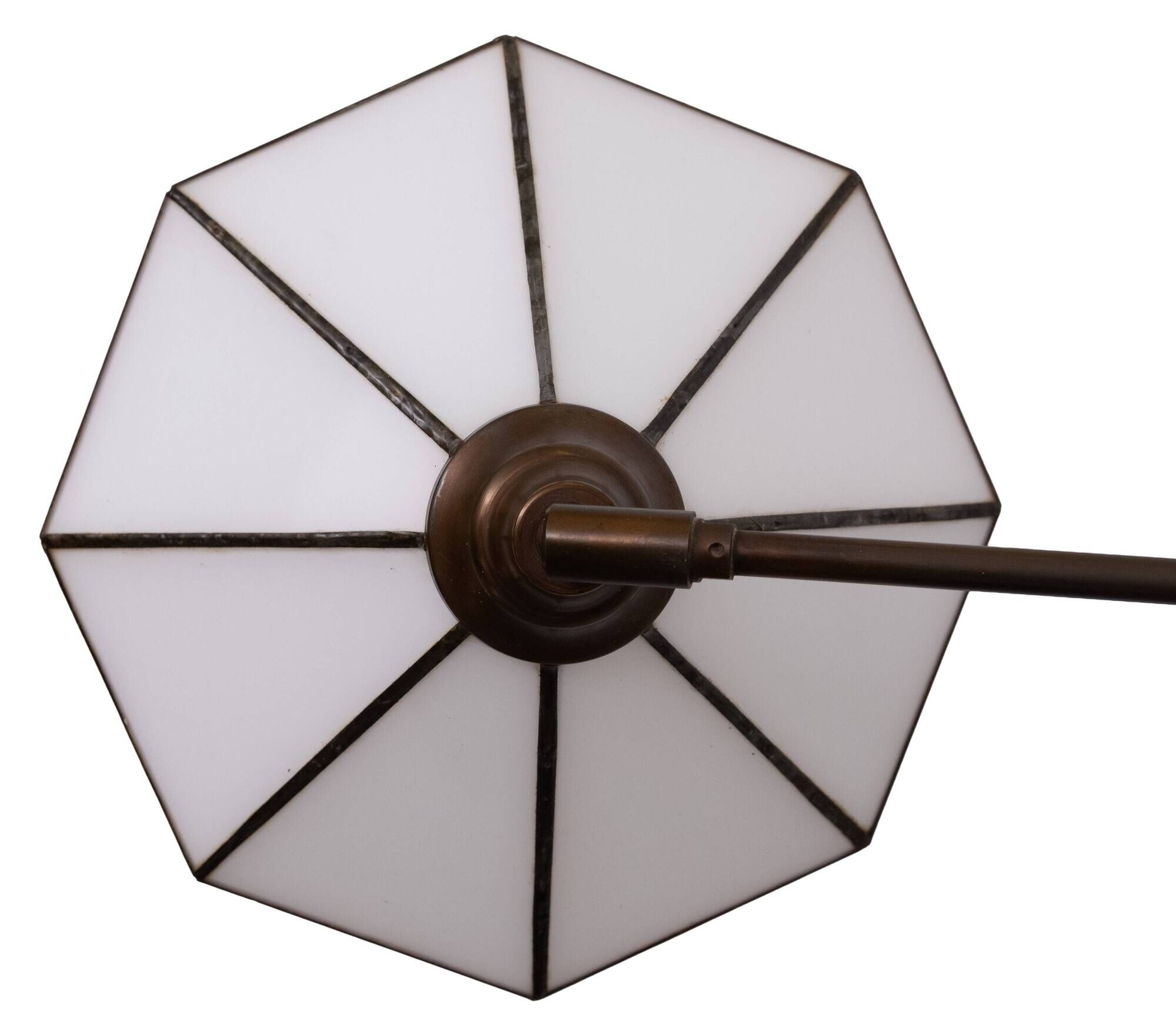 Lampe murale en laiton ajustable de style Tiffany des années 1960