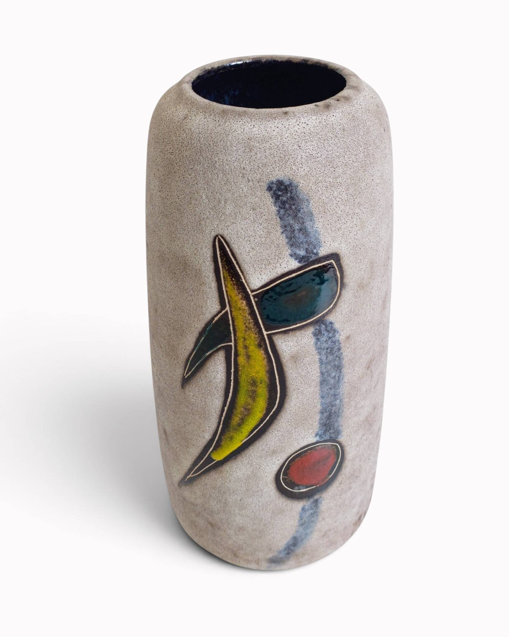 Mid-Century Scheurich Abstract Modernist Ceramic Vase, West Germany, 1960s