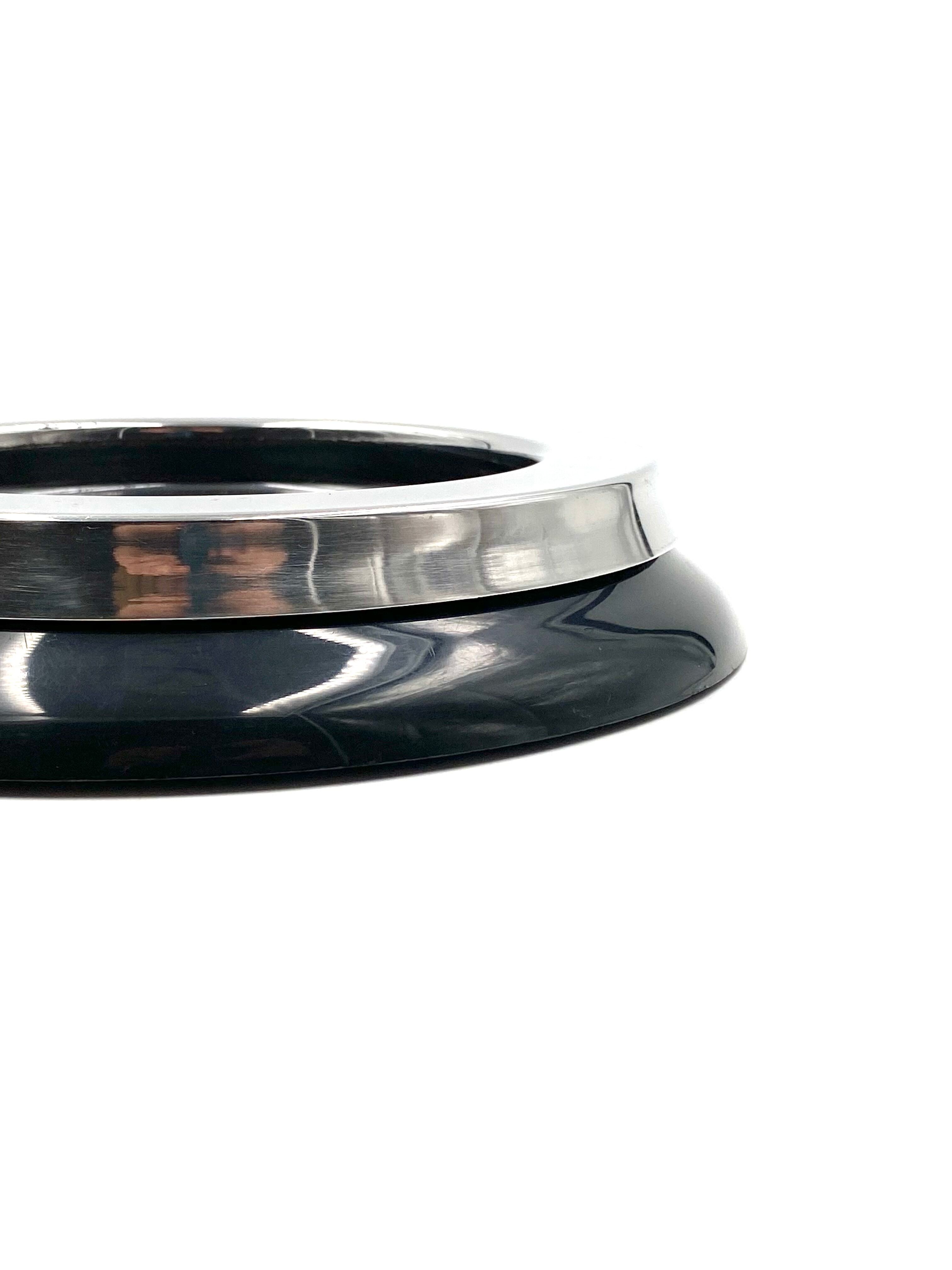 Sergio Asti, mod.4635 black ashtray / catchall, Kartell Italy 1967