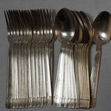 Cutlery set 24 pieces Art Deco in silver metal 84g - Goldsmith's mark