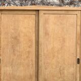 Parisian art deco wardrobe sliding doors solid raw oak