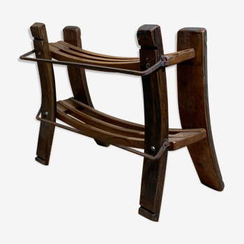 Antique fisherman's stool or wine and shoe rack, Dutch ca 1920