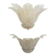 Pair of Murano Glass Tronchi Wall Sconces in Transparent Gold