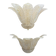 Pair of Murano Glass Tronchi Wall Sconces in Transparent Gold
