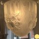 Pierre Gilles, beautiful art deco chandelier circa 1930 in bronze and molded glass