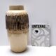 Handmade Beige and Black Glazed Ceramic Vase, Germany