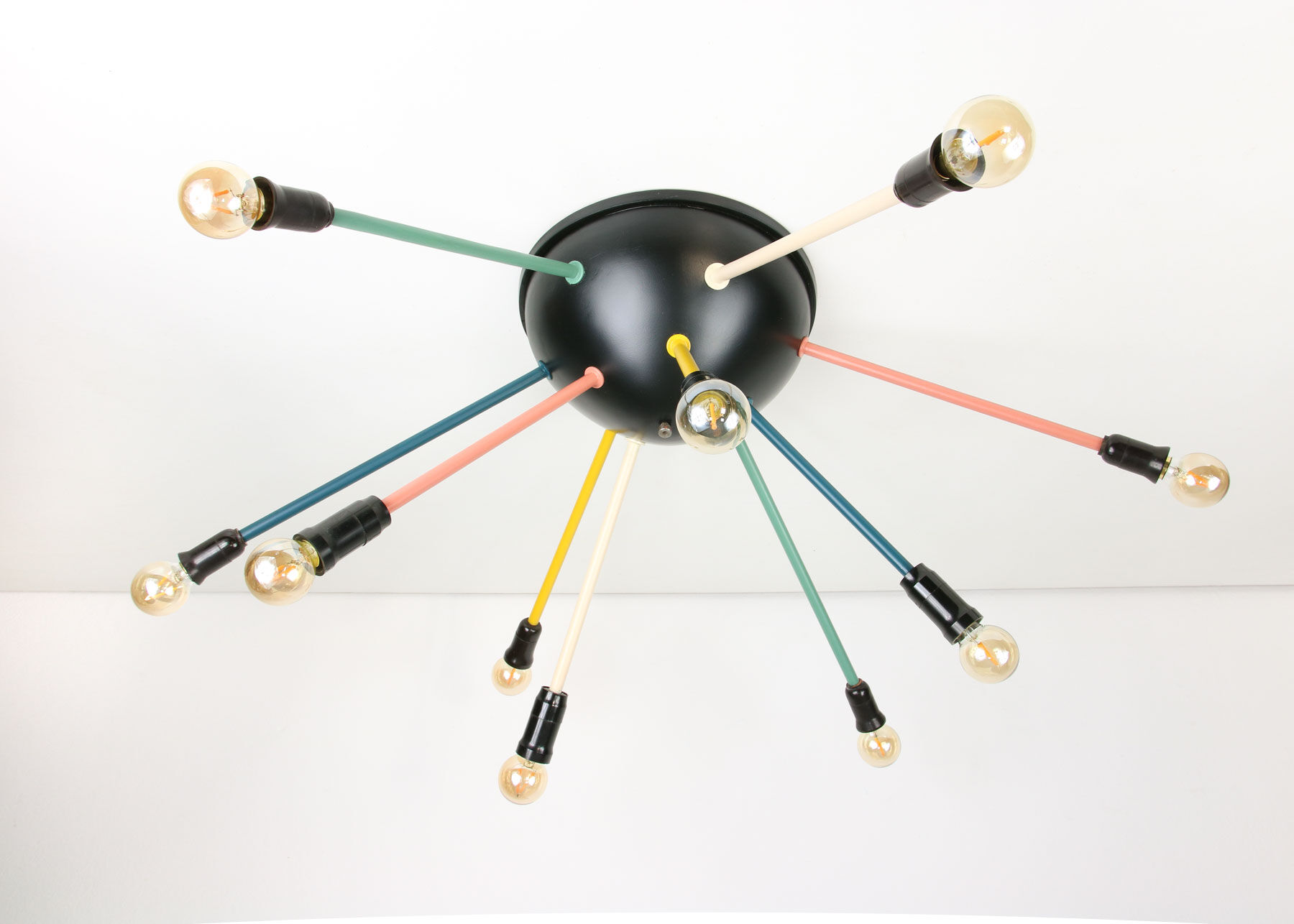 Mid-century Colourful Sputnik Chandelier, 50s
