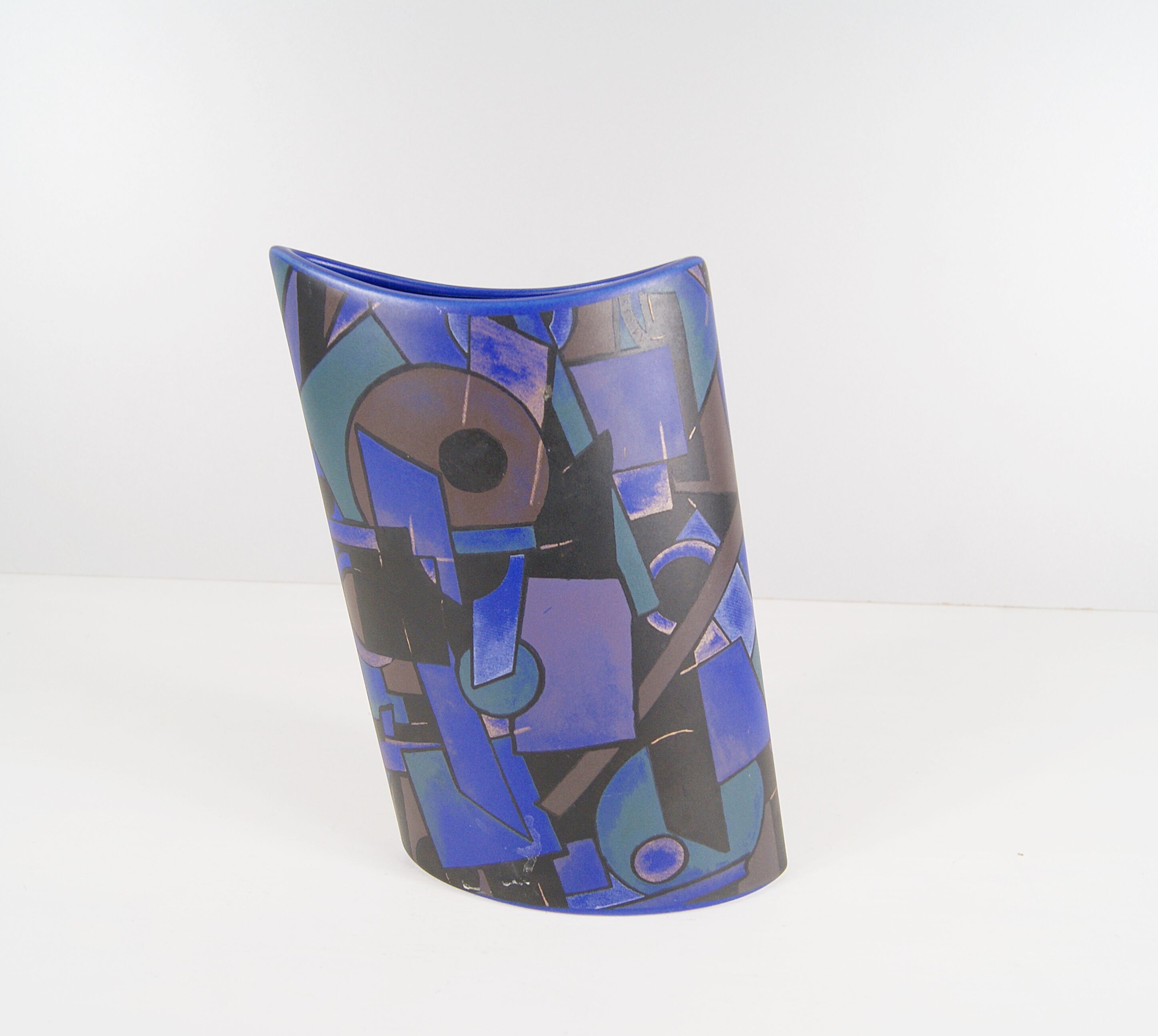 Postmodern vase by Steuler design, 80s ceramic vase